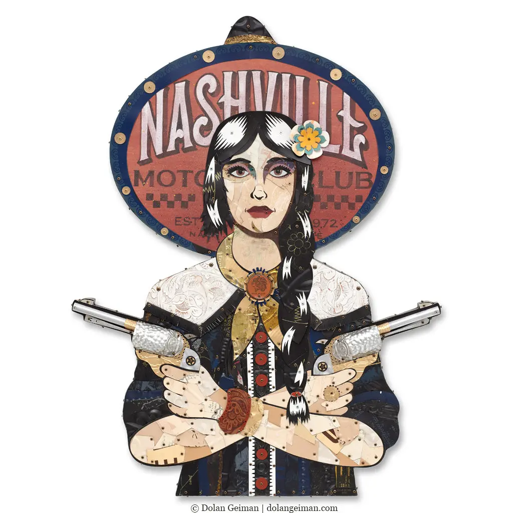 Nashville Motorcycle Club Original Metal Wall Sculpture 1