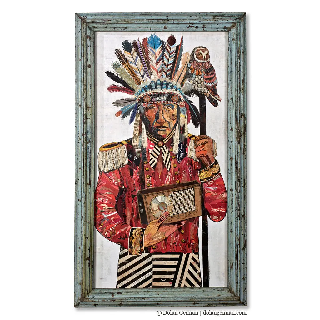 New American Past Original Paper Collage 1