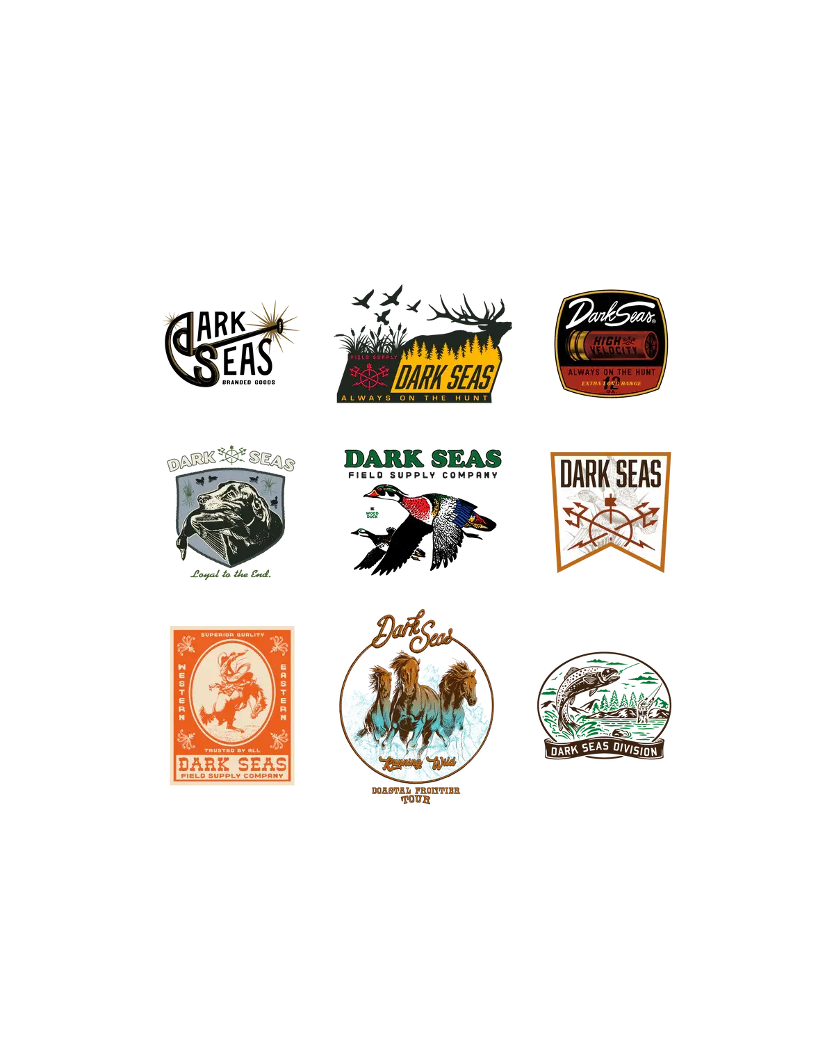Dark Seas Sportsman Sticker 6 Pack 1