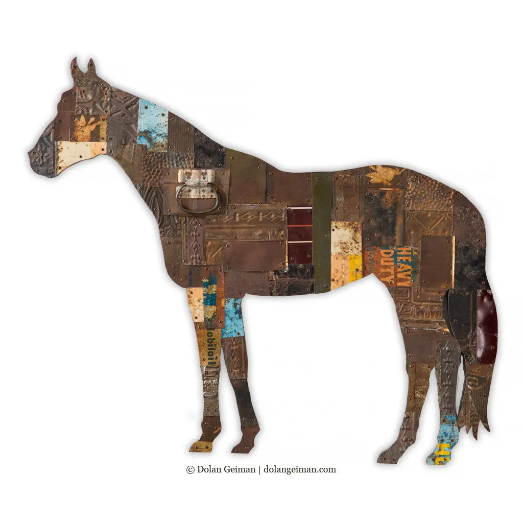 On The Ranch (Horse) Original Metal Wall Sculpture 1