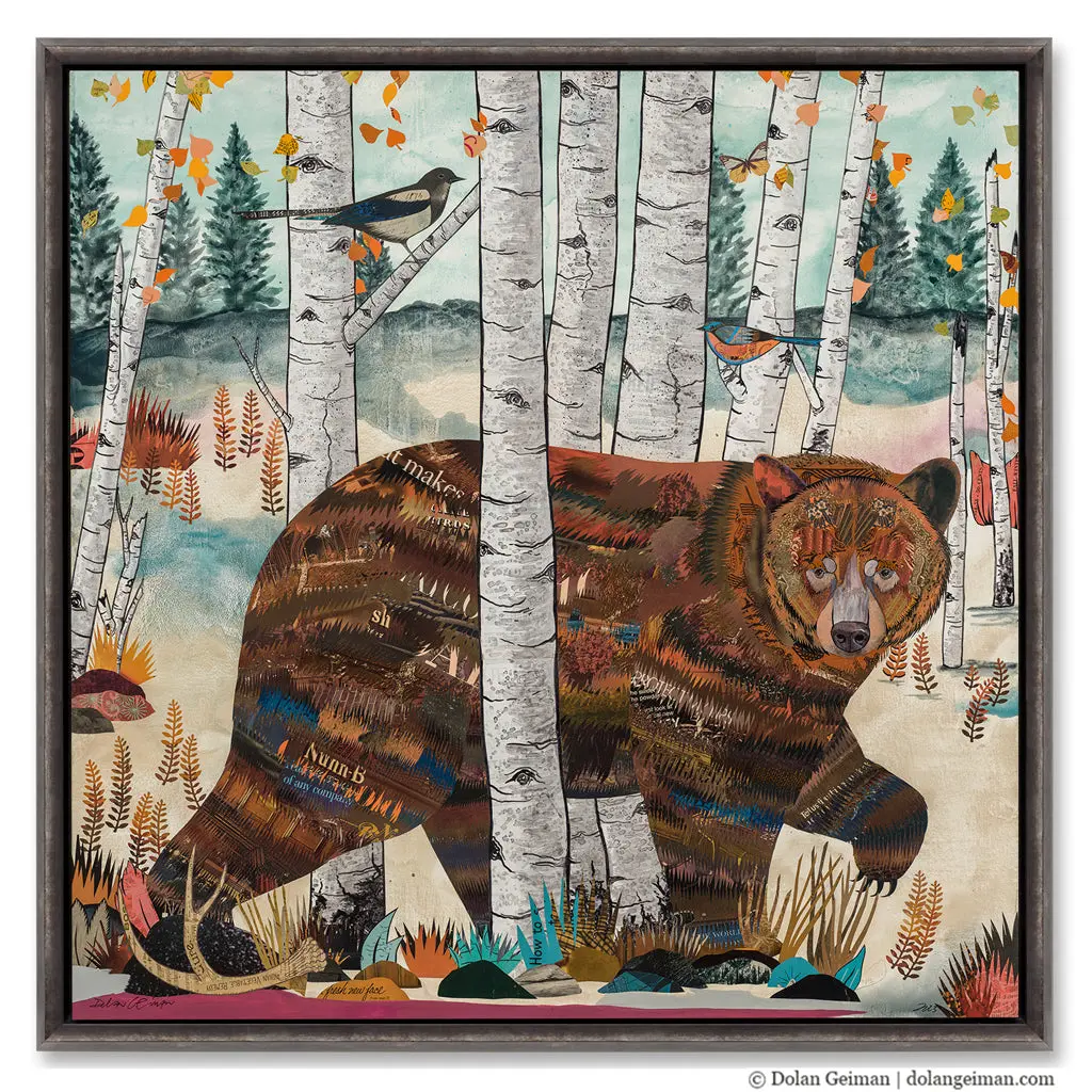 On The Aspen Trail Original Paper Collage 1
