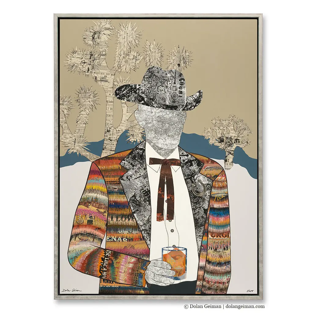 On The Rocks Original Paper Collage 1