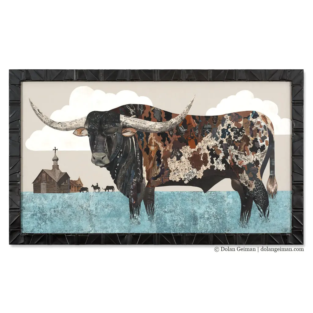 Pecos Dust (Mid-Size) Original Paper Collage 1
