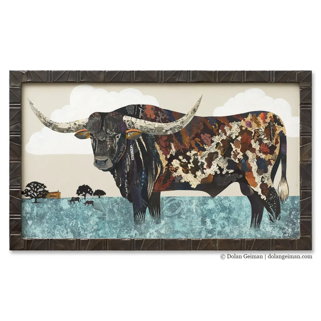 Pecos Dust, Ii Original Paper Collage 1