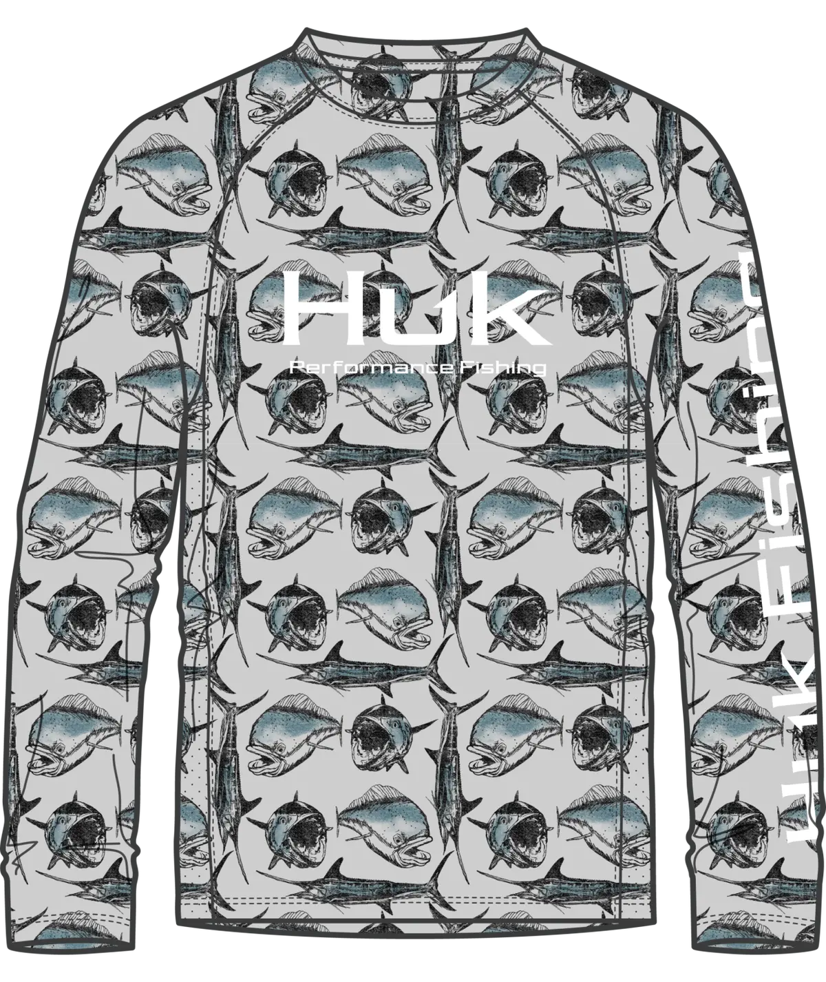 Huk Pursuit Printed Crew 1