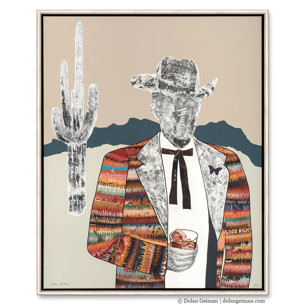 Quilted Wrangler (Cowboy) Canvas Print With Float Frame 1