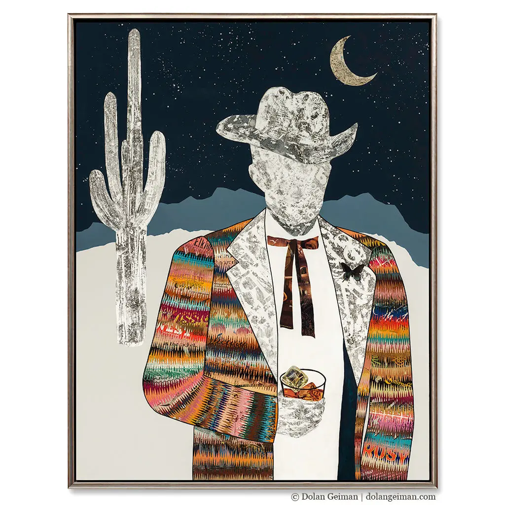 Quilted Wrangler (Midnight) Canvas Print With Float Frame 1