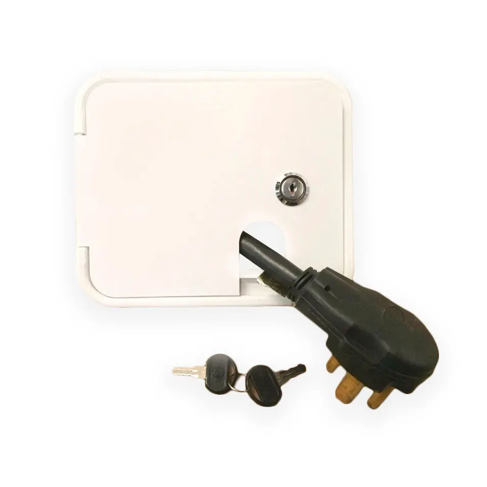 Rv Valterra White Electric Power Cord Cable Hatch Compartment Lock Keys 1