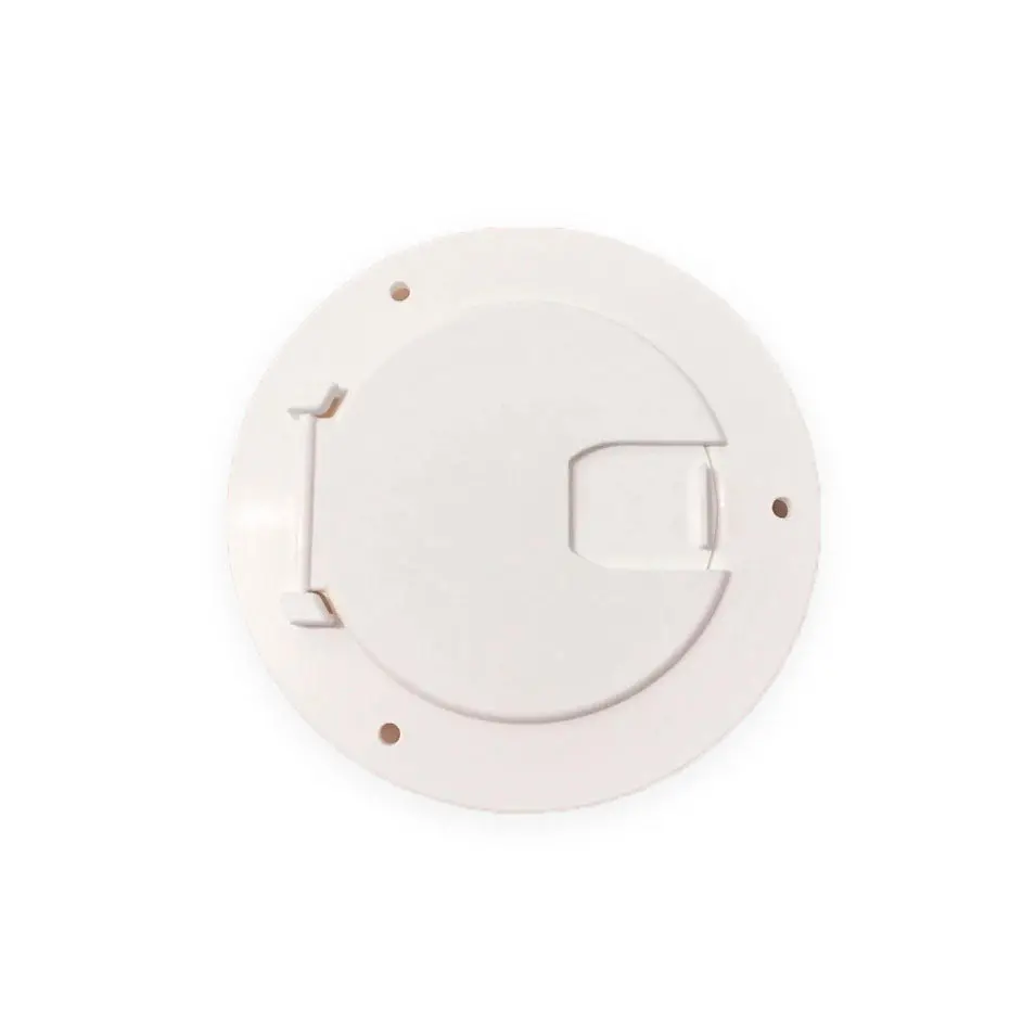 Rv White Electric Power Cord Large Round Cable Hatch 3.5" Cutout 1