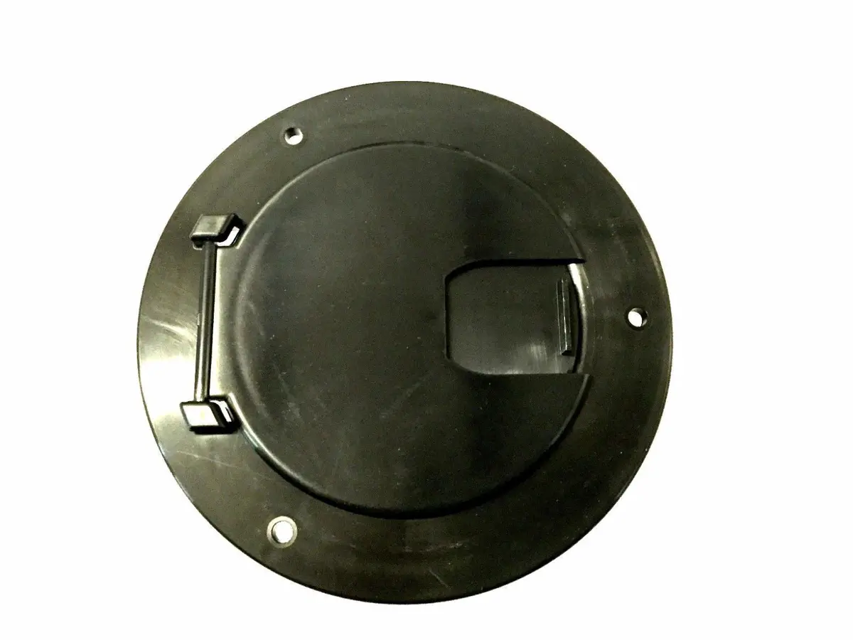 Rv Black Electric Power Cord Medium Round Cable Hatch 3.5" Cutout 1