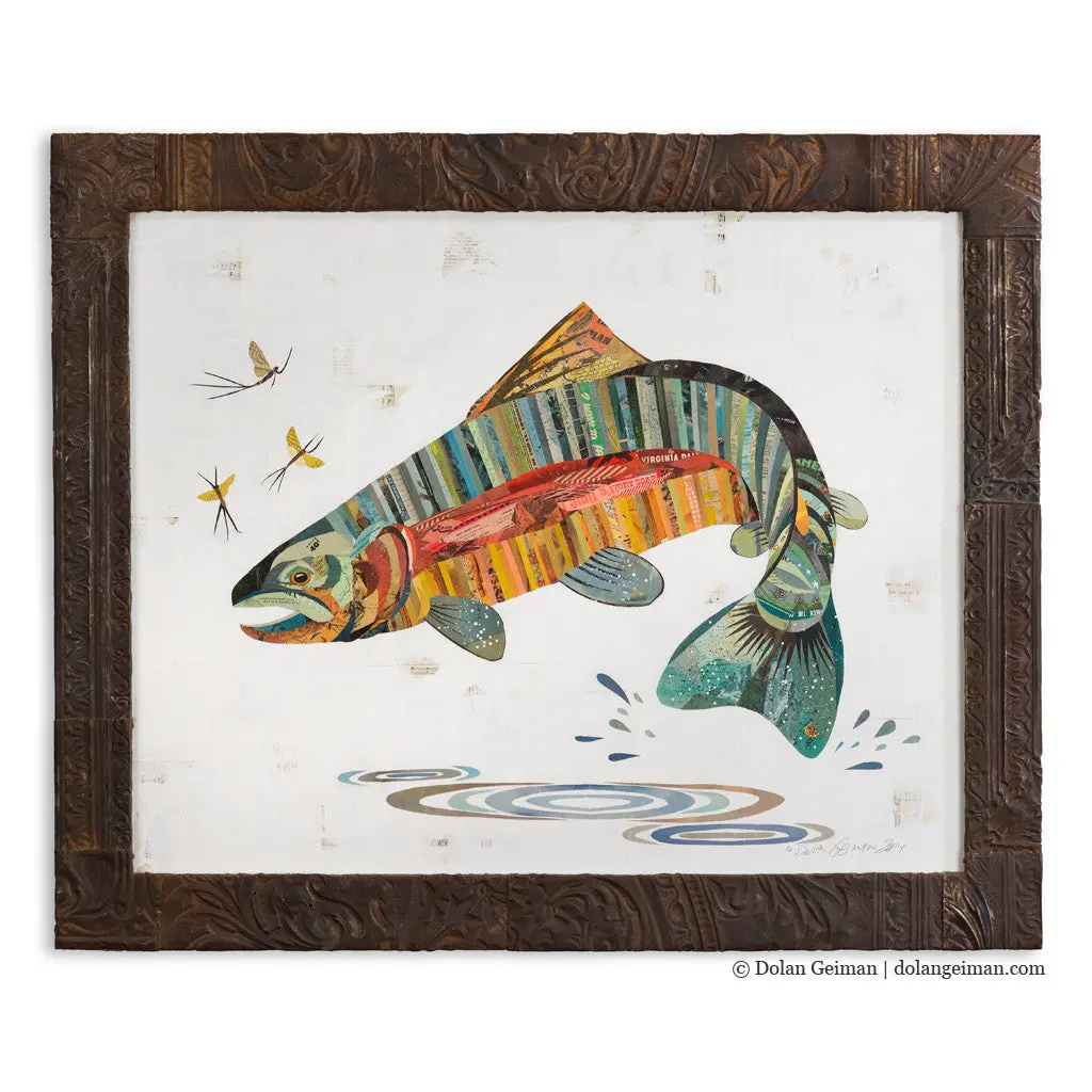 Rainbow Trout, I Original Paper Collage 1