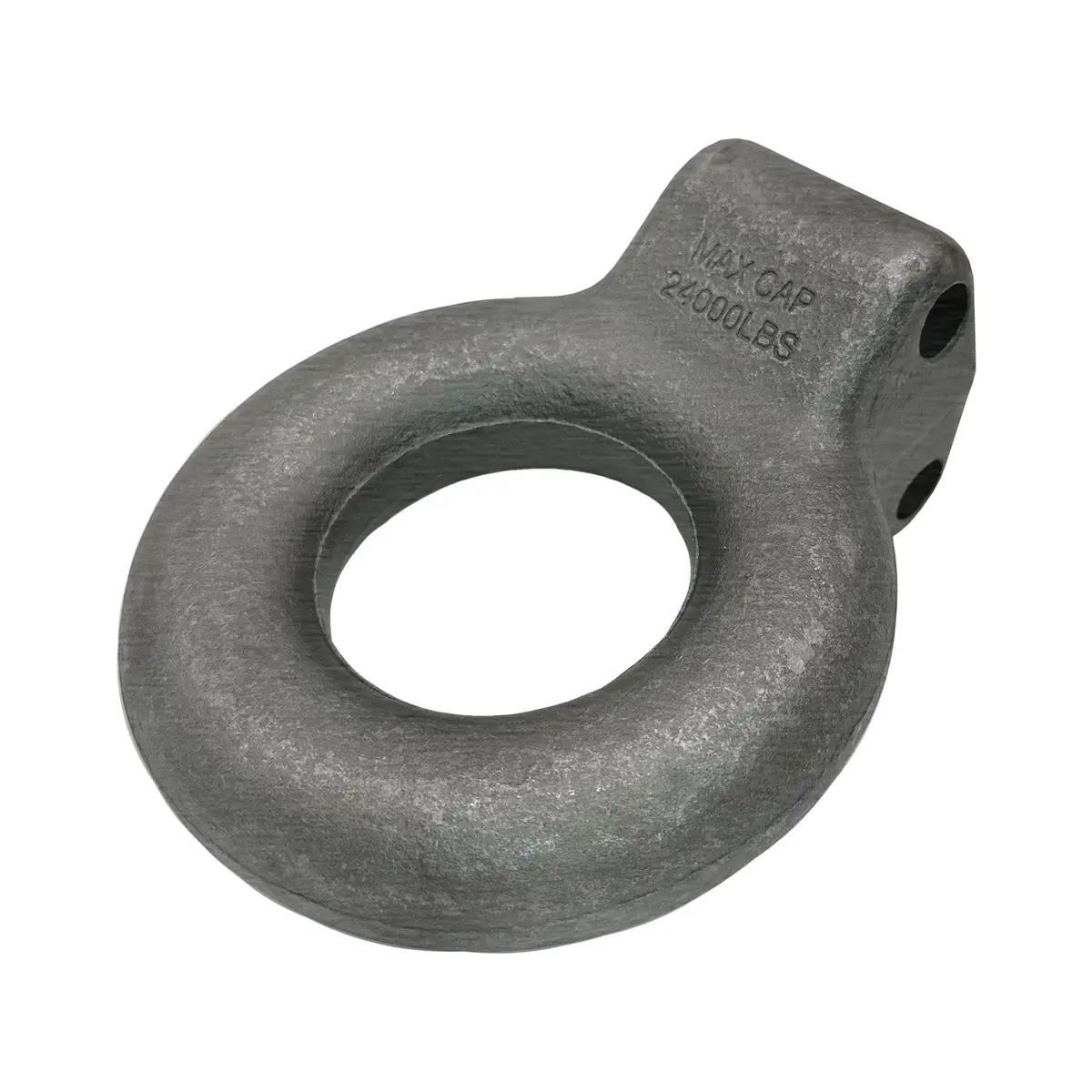 Raw Steel Pintle Hitch Lunette Eye Ring - 24,000 Lbs, 3 Inch Id - For Channel Bracket Mount Trailer 1