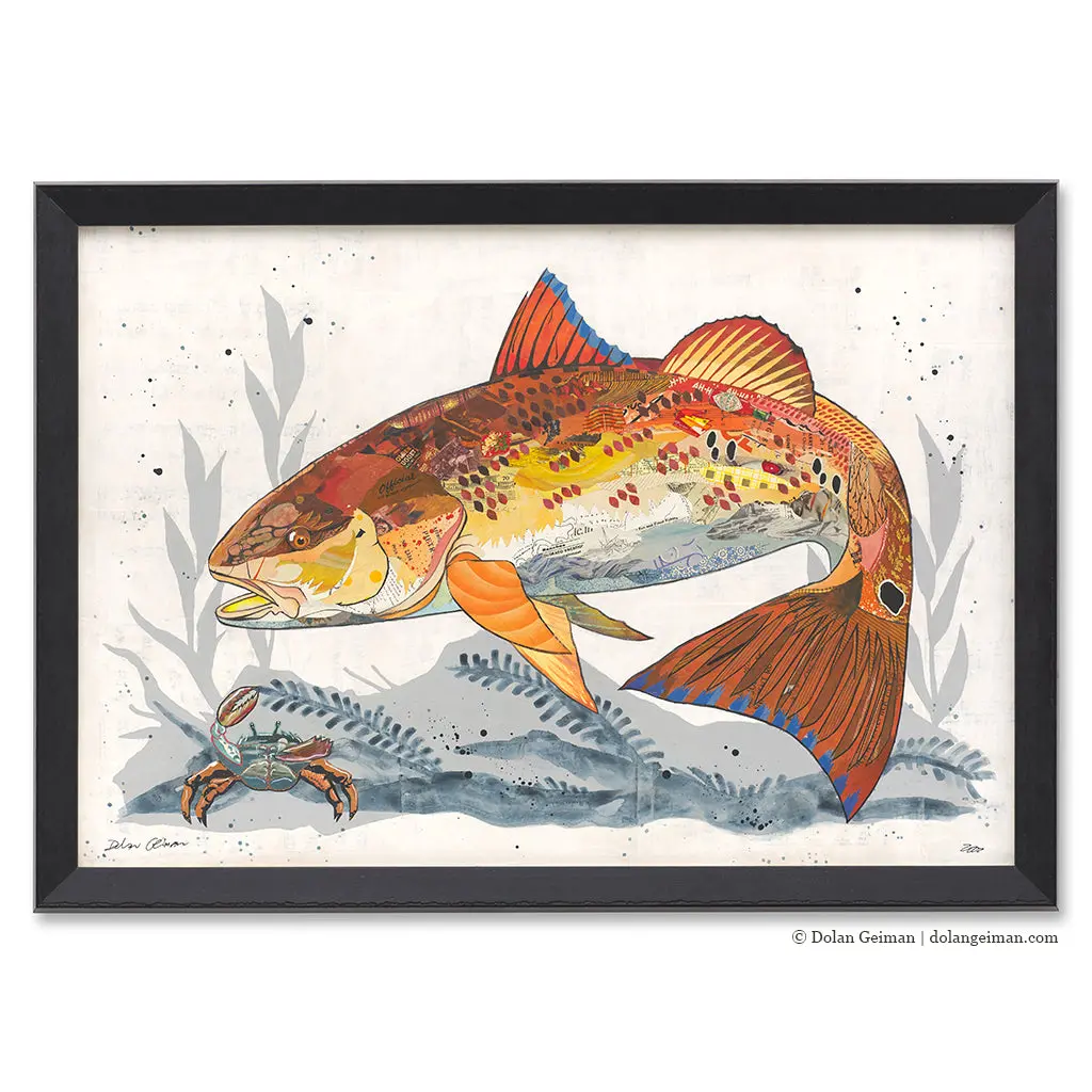 Redfish Original Paper Collage 1