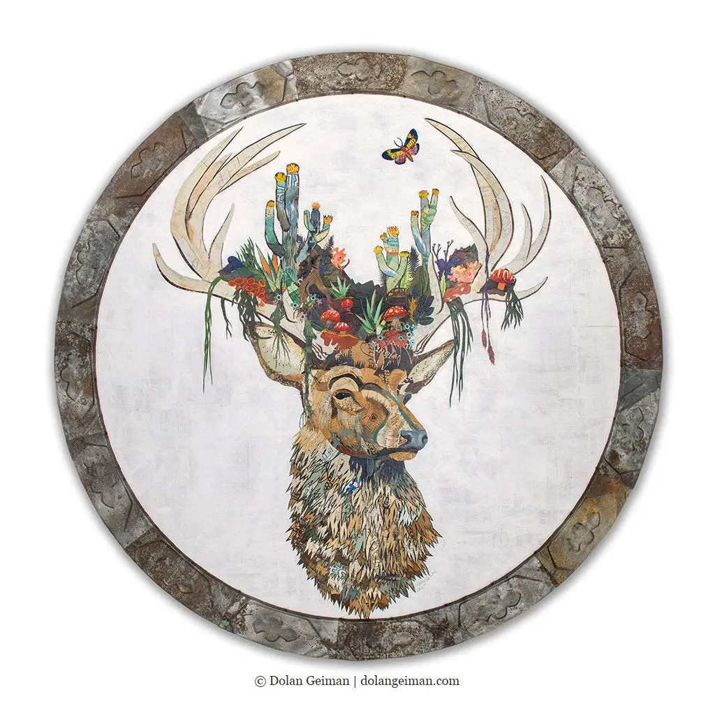 Rising Folktale Original Paper Collage 1