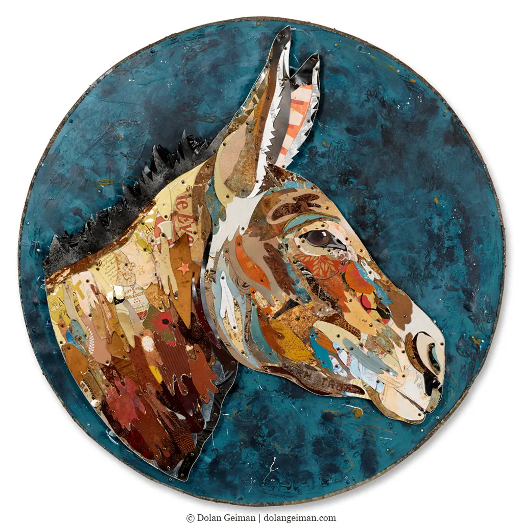 Royal Burro Original Metal Wall Sculpture 1