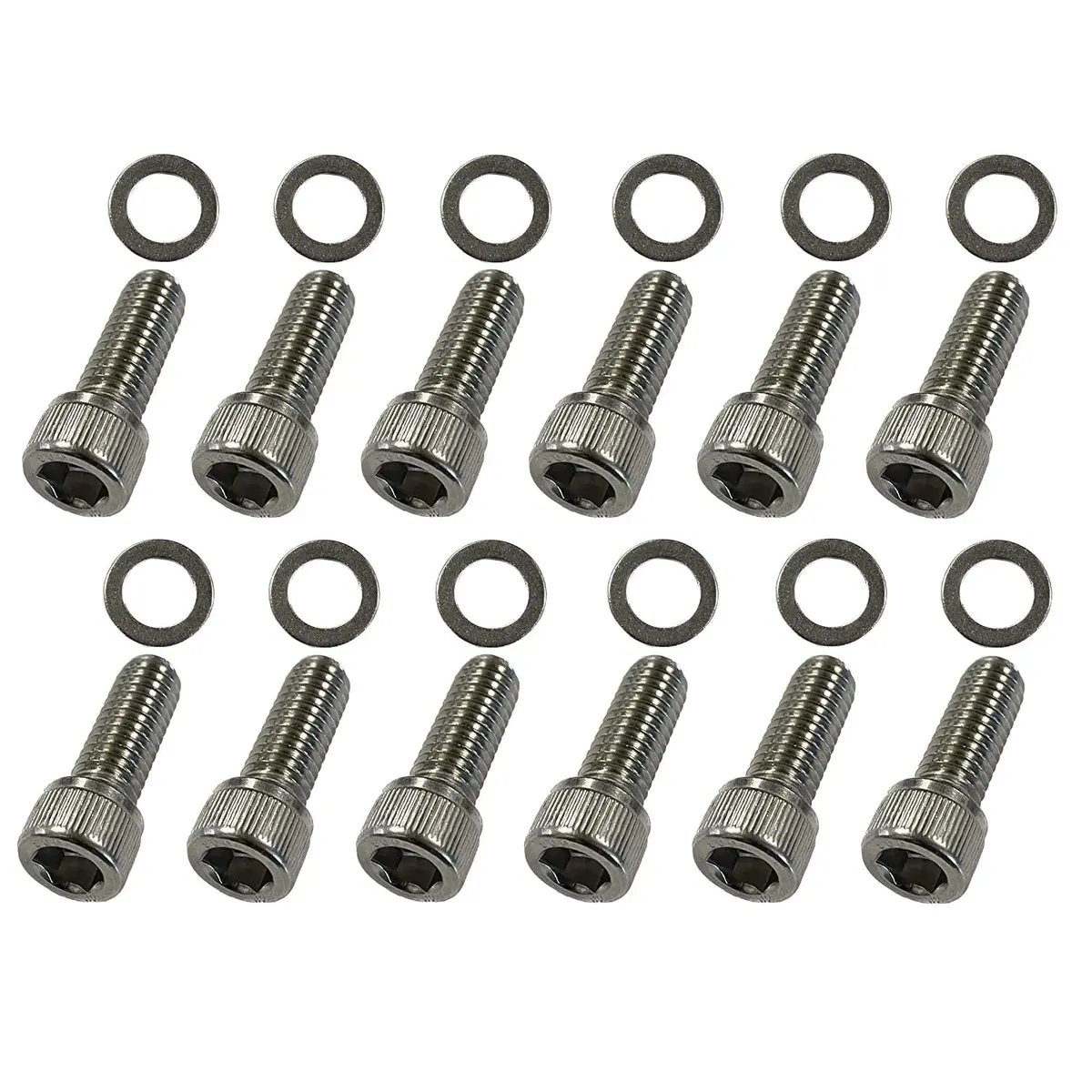 Sbc Stainless Steel Exhaust Header Bolt Kit 1" 3/8-16 For Chevrolet V8 Small Blocks, Vortec 1