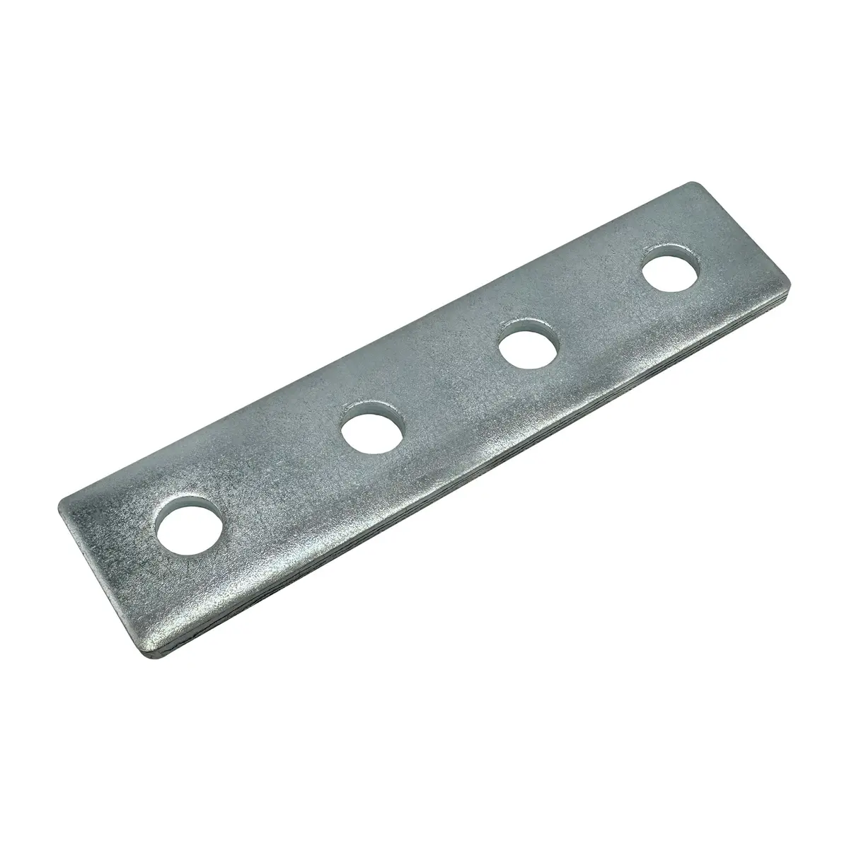 4 Hole, Flat Plate Connector Bracket For 1/2" Bolt In 1-5/8" Strut Channel - Heavy Duty, Electro-Galvanized 1