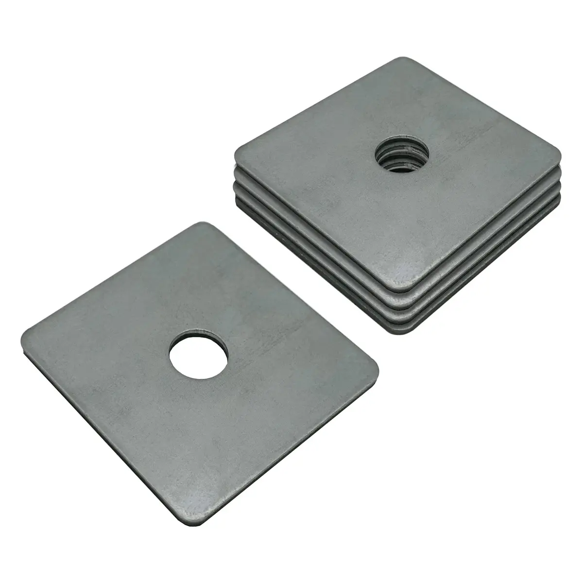 3" Square Washer Plate, Strut Channel Bearing Plate - Heavy Duty, Zinc Plated Steel 1