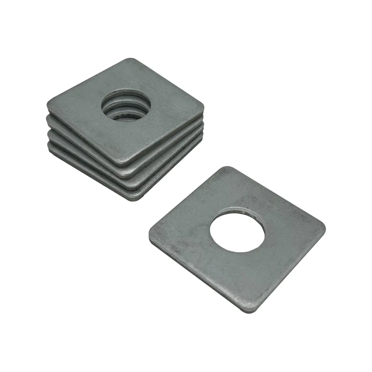 1-5/8" Square Washer Plate, Strut Channel Bearing Plate - Heavy Duty, Zinc Plated Steel 1