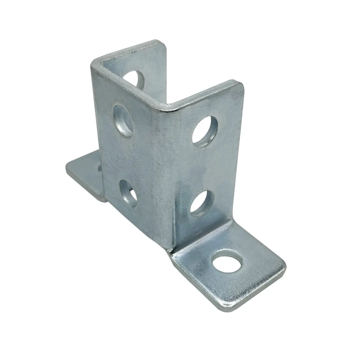 8 Hole, Wing Shaped 90 Degree Connector Bracket For All 1-5/8" Strut Channel, 3 Way Cross Section -  Heavy Duty, Electro-Galvanized 1