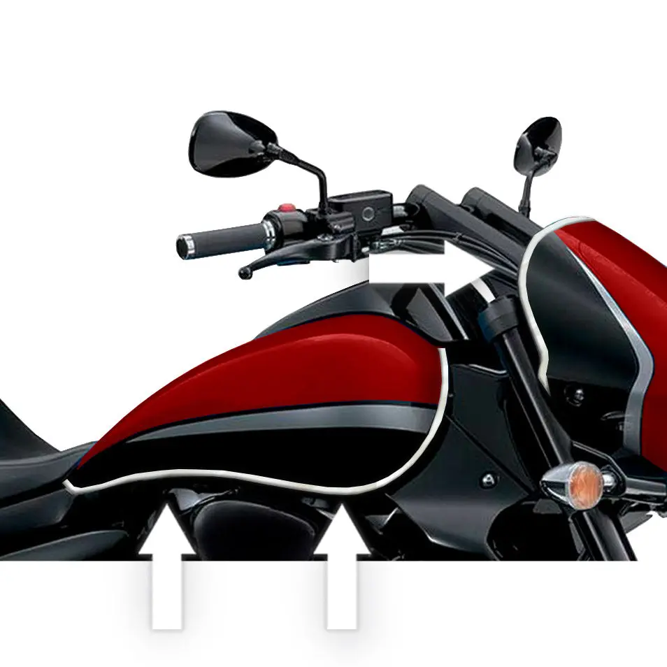 Suzuki Chrome Trim Kit - Gas Tank, Fenders, Windshield, Saddlebags 10 Ft 1