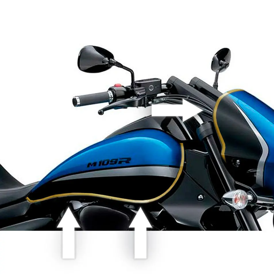 Suzuki Gold Trim Kit - Gas Tank, Fenders, Windshield, Saddlebags 10 Ft 1