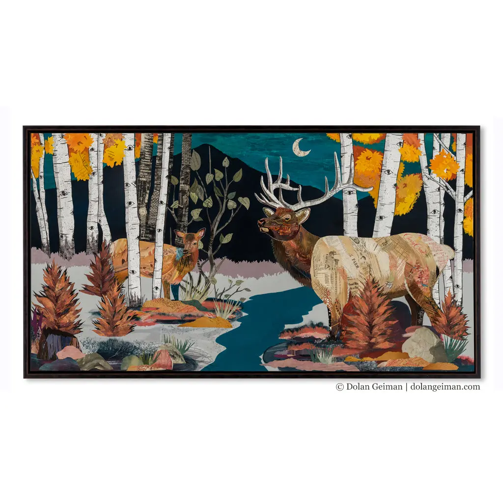 September Evening Original Paper Collage 1