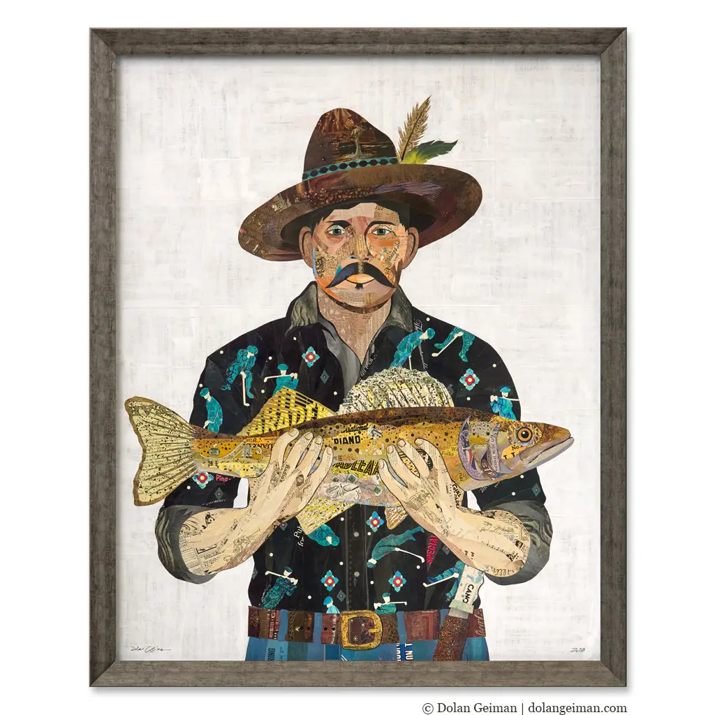 Custom Cast & Cowboy Original Paper Collage 1