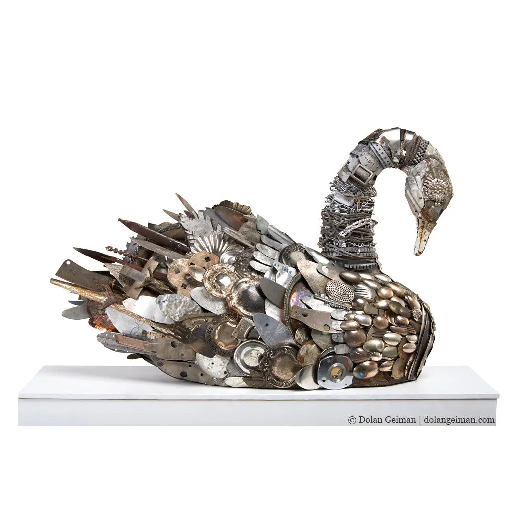 Silver Swan Original 3D Sculpture 1