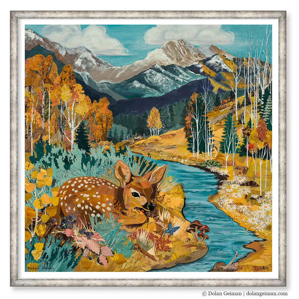 Soft Season Original Paper Collage 1