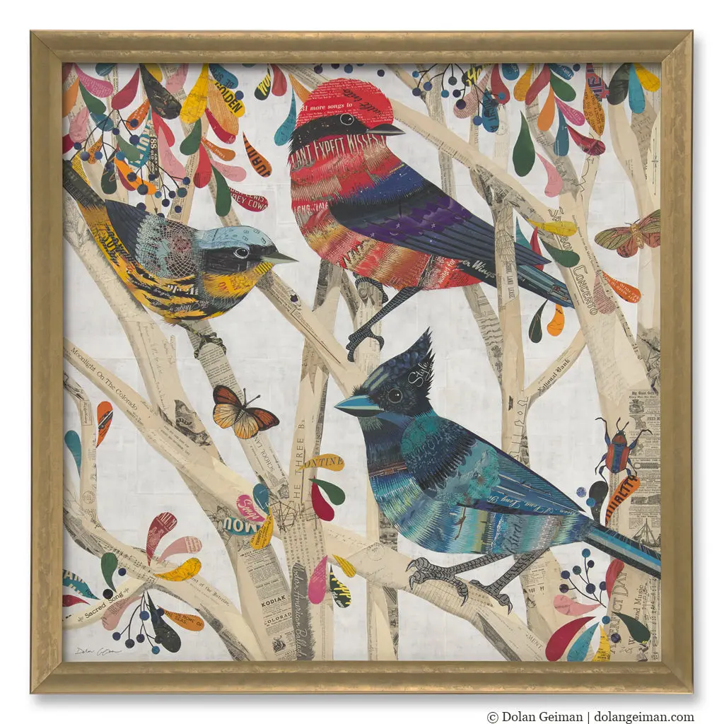 Songsters Original Paper Collage 1
