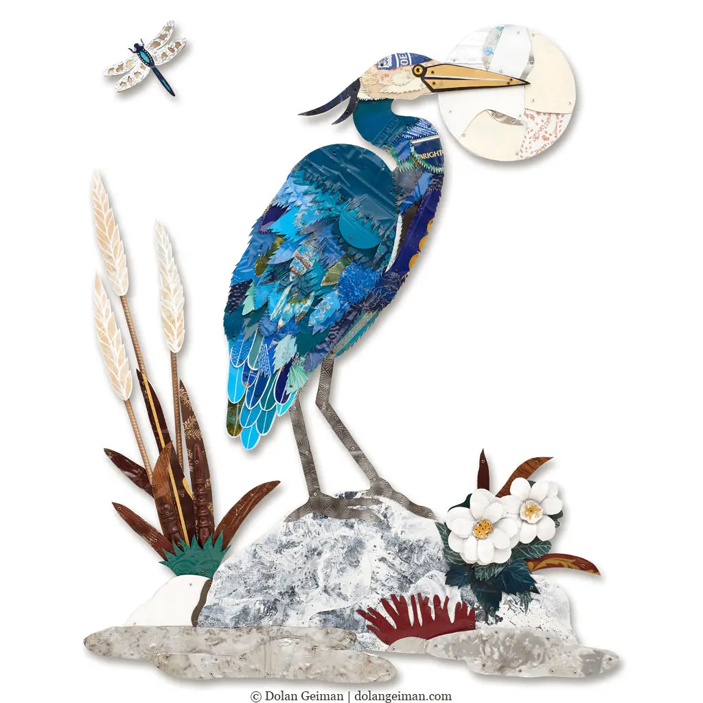 Custom Heron Original Metal Wall Sculpture 1