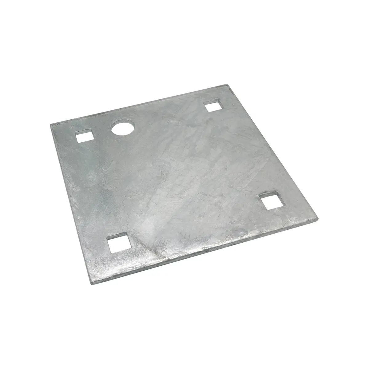 Stationary & Floating Dock Backer Plates, 5" X 5" - 7/16" Holes - Heavy-Duty Galvanized Steel 1