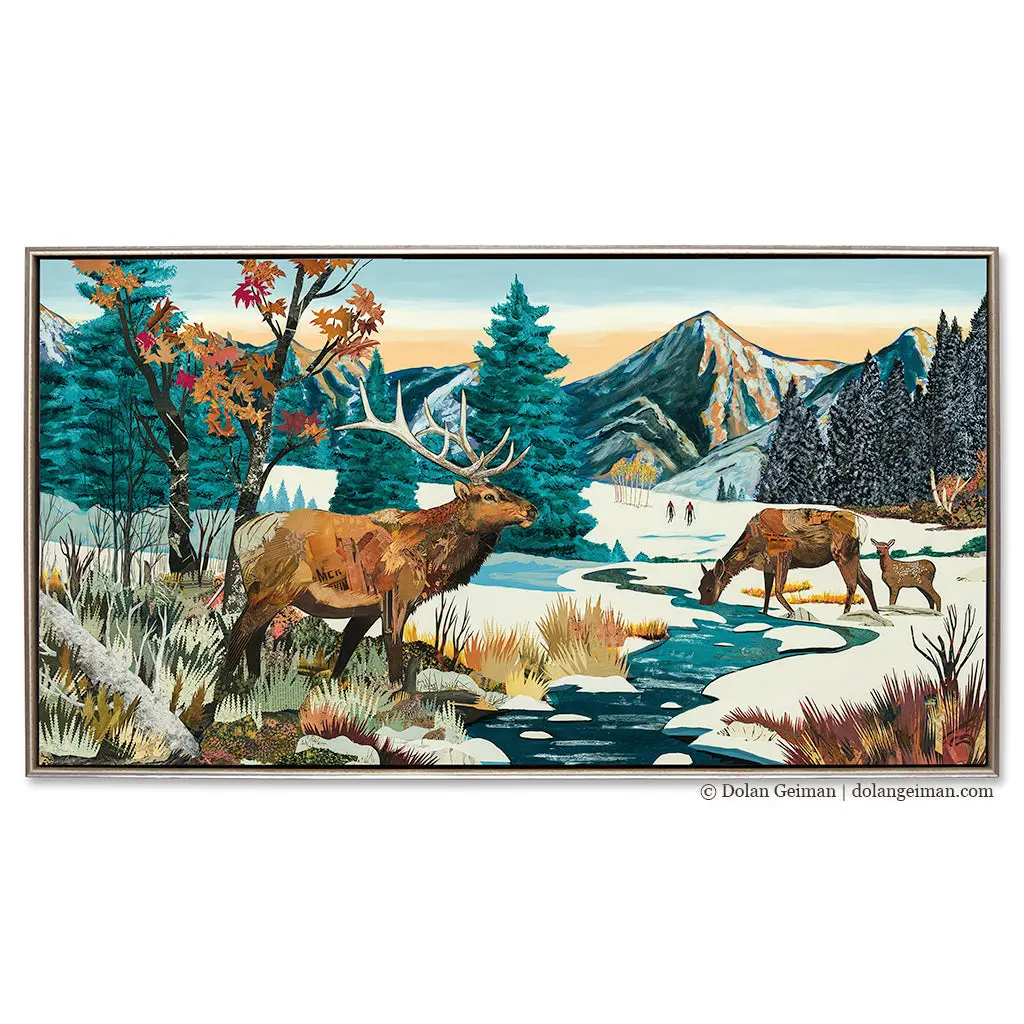Sunrise Ski Session Canvas Print With Float Frame 1