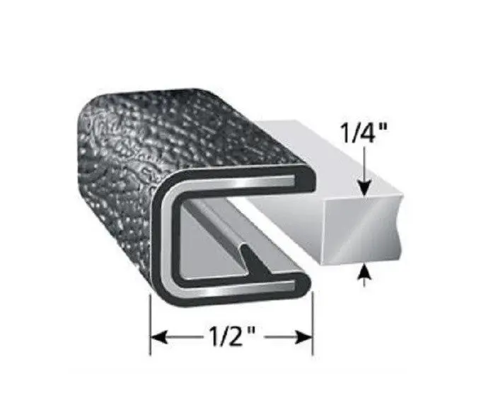 1/4" Black Edge Trim Lok Seal Lock 1