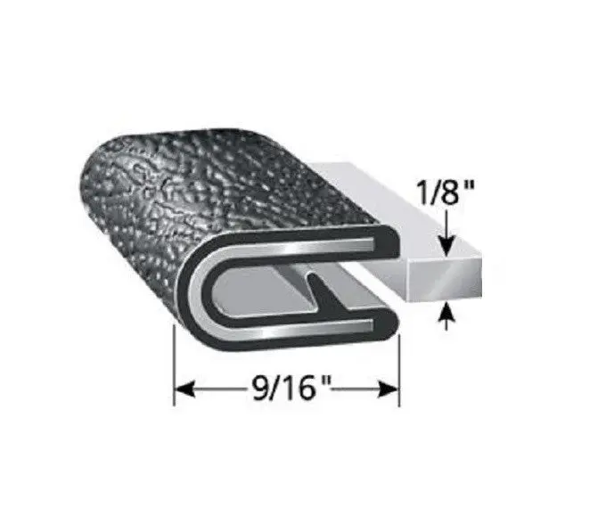 1/8" Black Edge Trim Lok Seal Lock 1