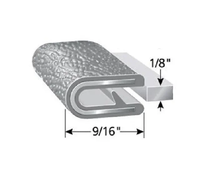 1/8" Gray Edge Trim Lok Seal Lock 1