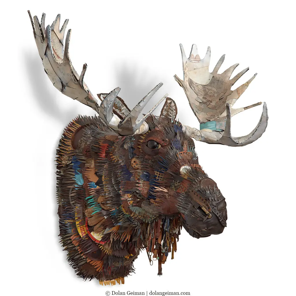 Custom Great Plains (Moose) Original Faux Taxidermy Sculpture 1