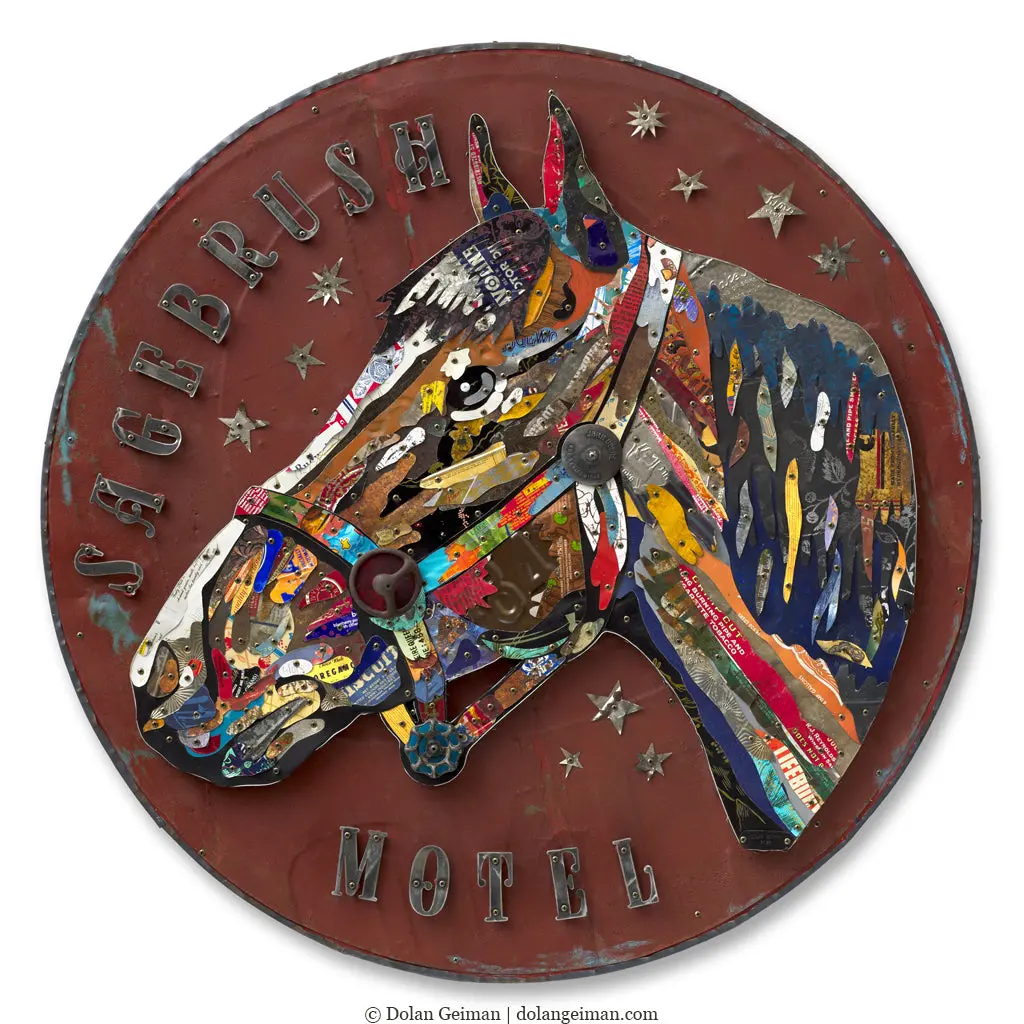 Sagebrush Motel Original Metal Wall Sculpture 1