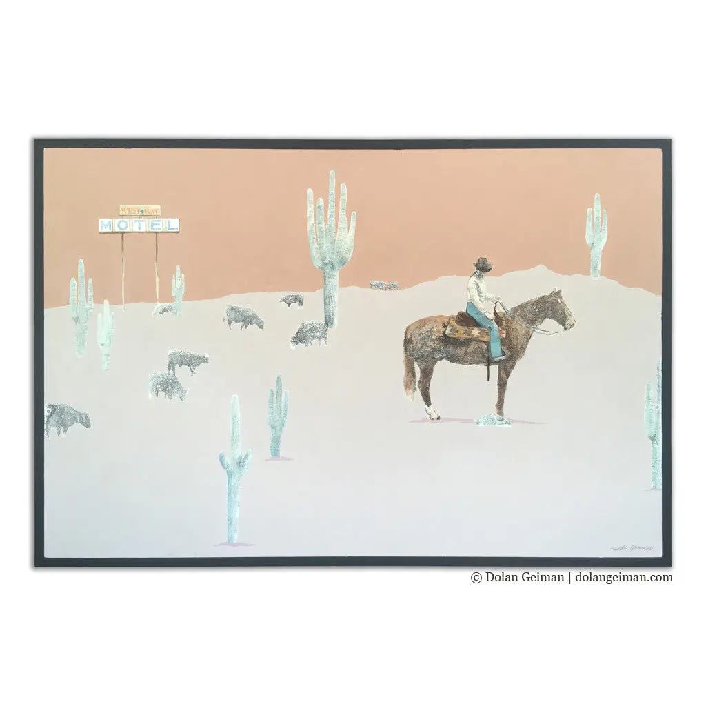Western Way, I Original Mixed Media Painting 1