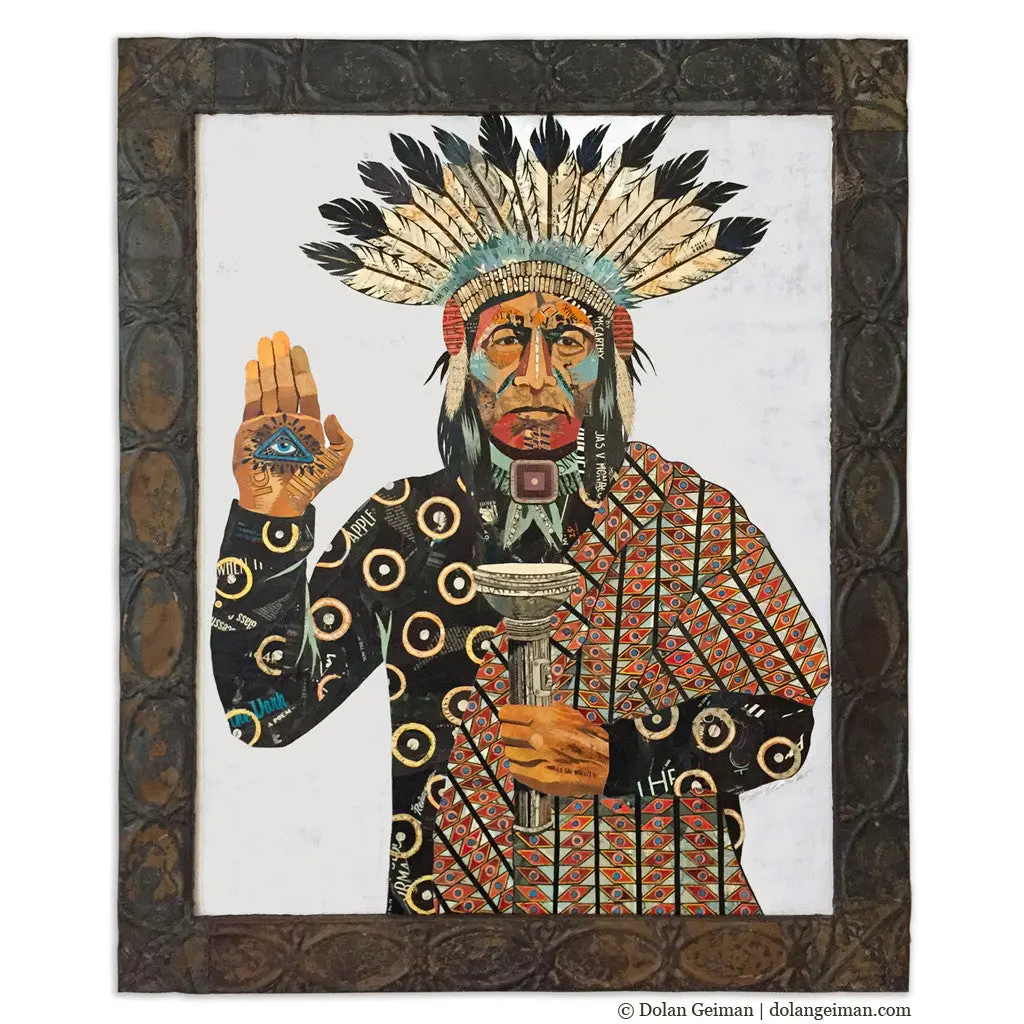 Torch Bearer Original Paper Collage 1