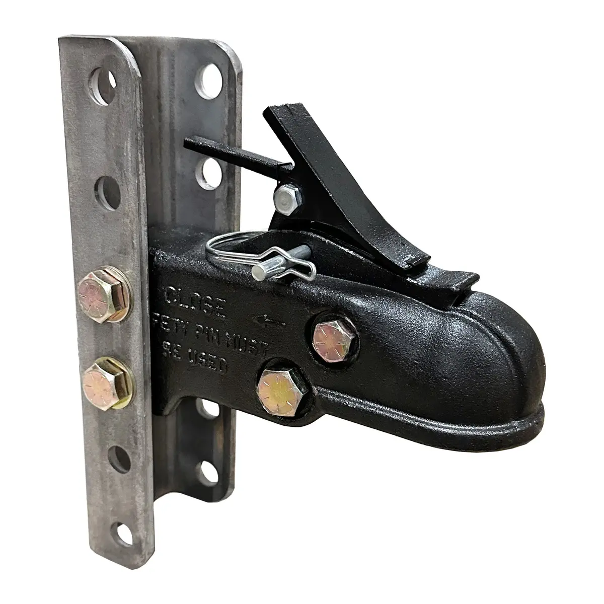 Trailer Coupler With 5-Position Adjustable Channel Bracket - 2-5/16" Ball - 15,000 Lbs - Channel-Mount Coupler 1