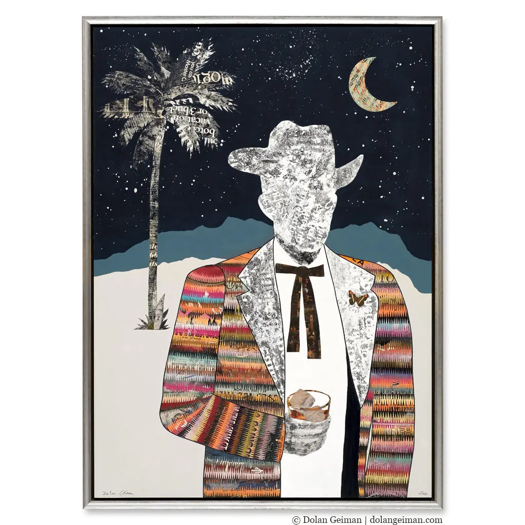 Twilight Cocktail Original Paper Collage 1