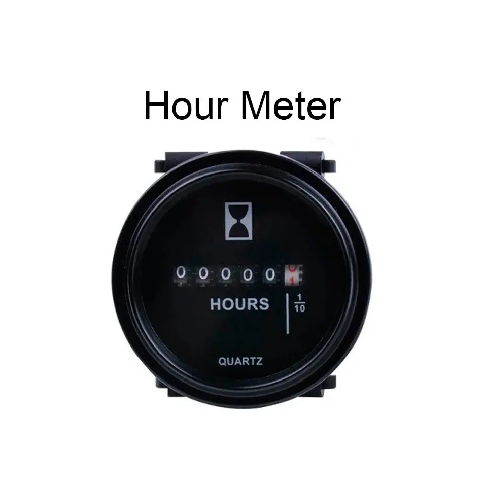Universal 2" Round Hour Meter For Small Engines 1