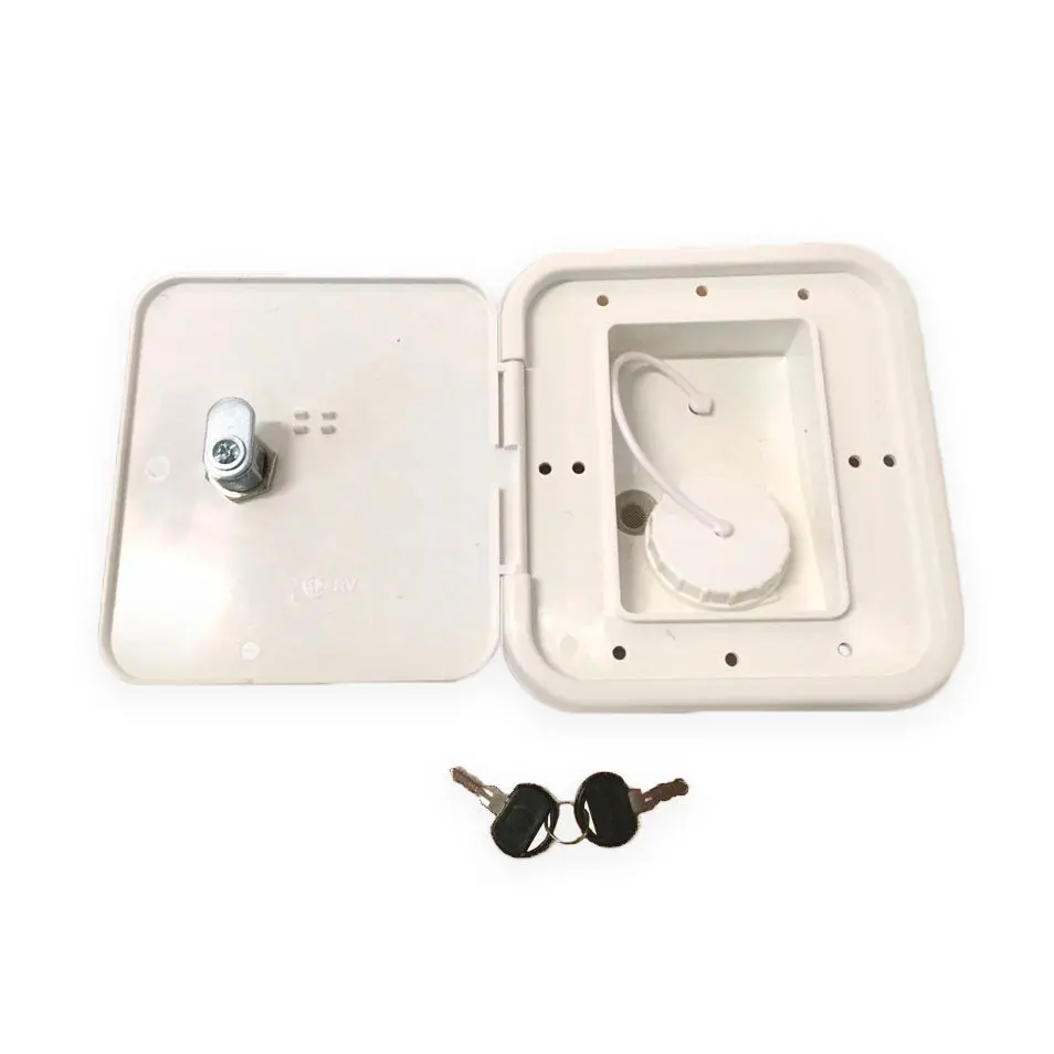 Universal Valterra White Gravity Water Hatch Fill Dish Lock Keys Rv Trailer 1