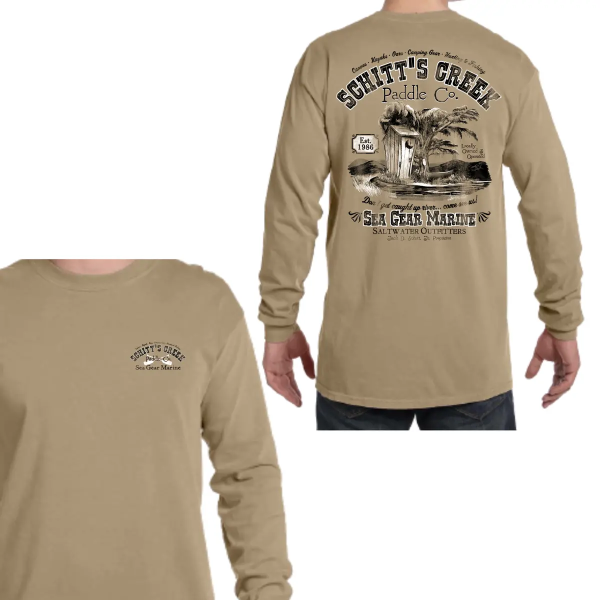 Sea Gear Schitt’s Creek Inspired Long-Sleeve Casual Shirt