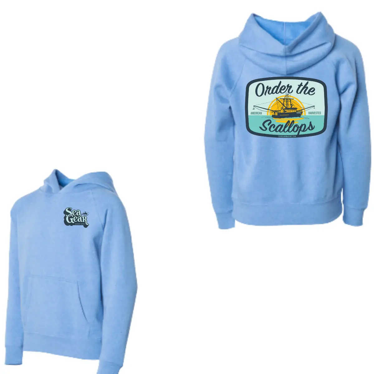 Sea Gear - Kids Order The Scallops Hoodie 1