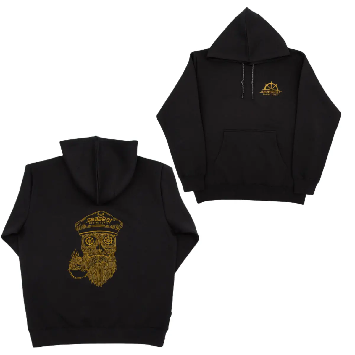 Dark Seas Sea Gear Captain Embroidered Pullover Hoodie
