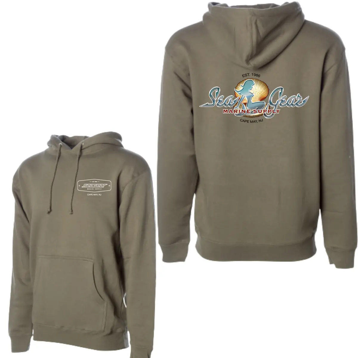 Sea Gear Mud Flap Hoodie – Cotton-Poly Blend