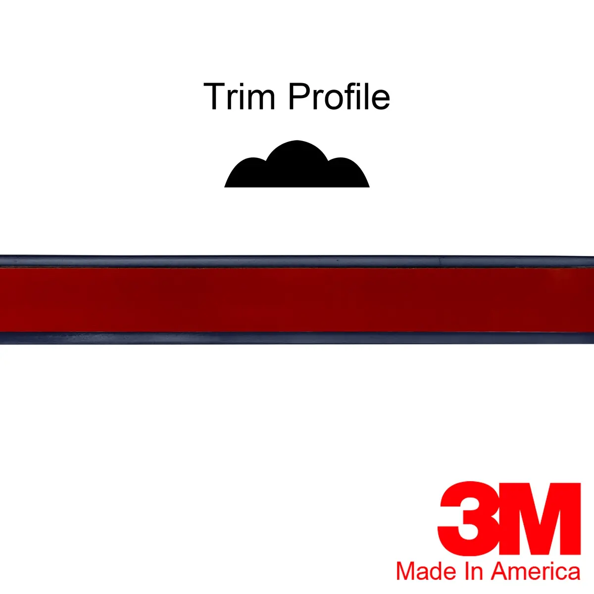 Vintage Style 5/8" Dark Blue & Chrome Side Body Trim Molding 2